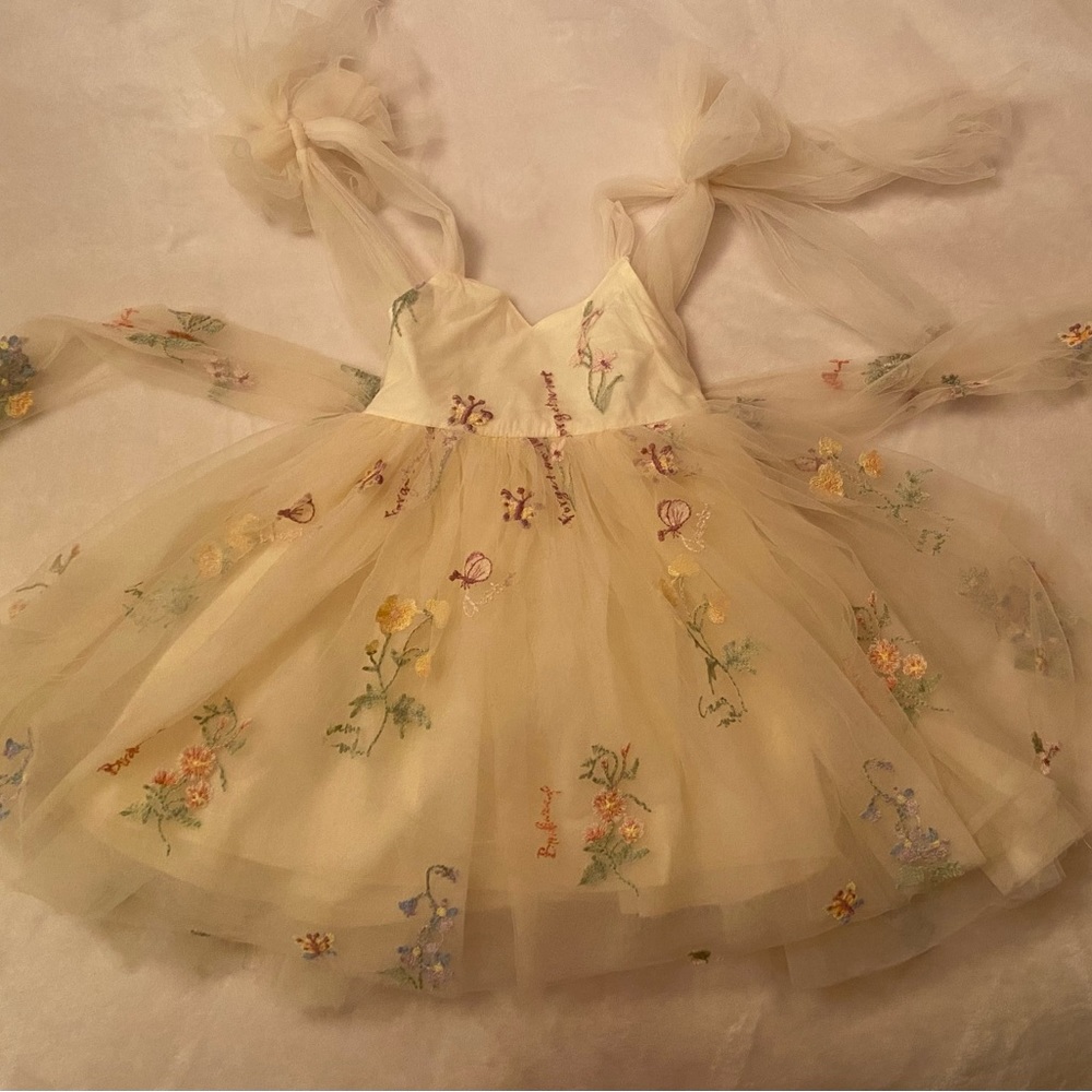 Arabella & Rose Enchanted Rose Lemon Dress